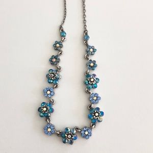 🦋 Blue Floral Necklace